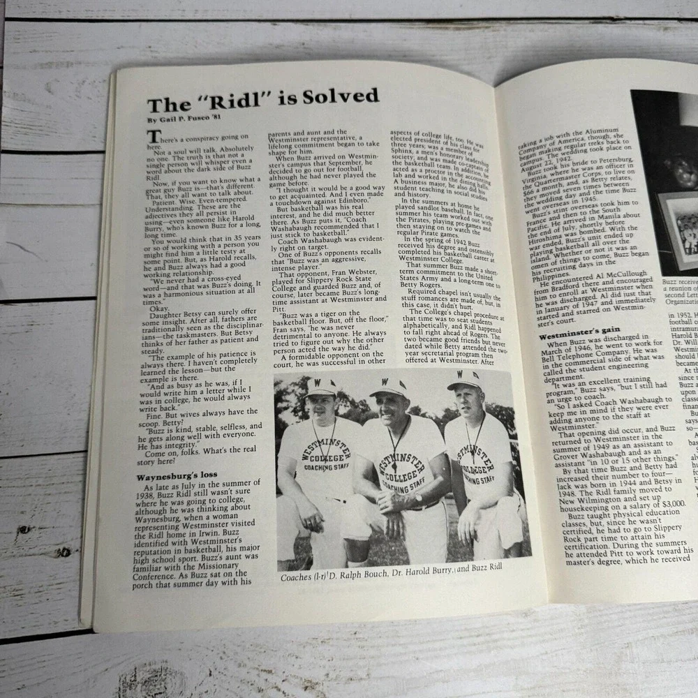 1985–86 Westminster College Titans Men's Basketball Media Guide Yearbook